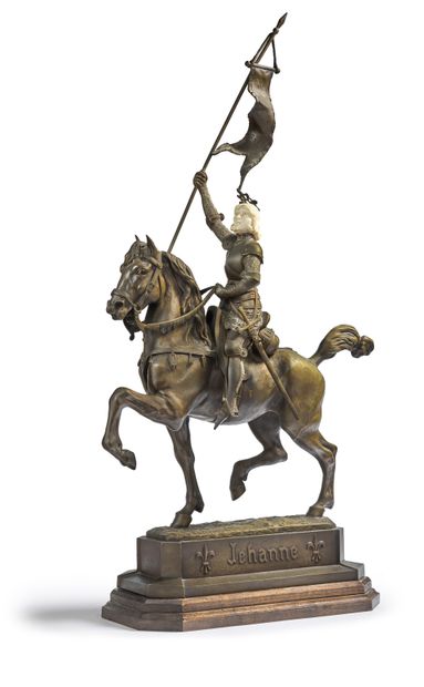 F LEMOYNE Jeanne d'arc à cheval
Sculpture chryséléphantine, signée sur la terrasse.
H....