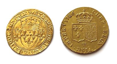 null # French Coins
Louis XVI (1774-1793)
Double louis d'or au buste nu. 1786. Lille.
Traces...