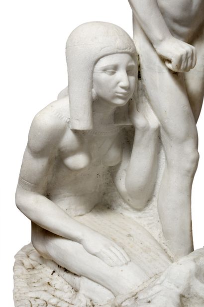 École ORIENTALISTE, XXème siècle 


Moïse sauvé des eaux, 1914



Sculpture en marbre



Portant...