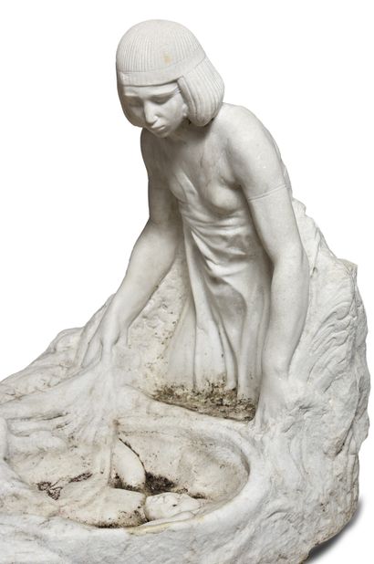École ORIENTALISTE, XXème siècle 


Moïse sauvé des eaux, 1914



Sculpture en marbre



Portant...
