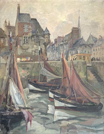 Robert Antoine PINCHON (1886-1943) 
Honfleur, La Lieutenance
Huile sur toile signée...