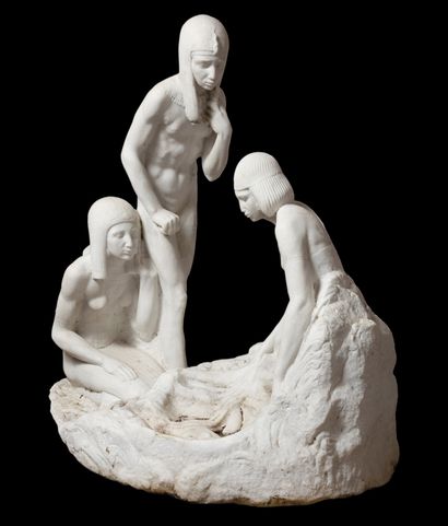 École ORIENTALISTE, XXème siècle 


Moïse sauvé des eaux, 1914



Sculpture en marbre



Portant...