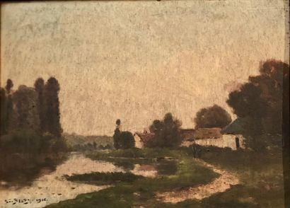 Jacques Henri DELPY (1877-1957) 


Paysage en bord de rivière



Deux huiles sur...