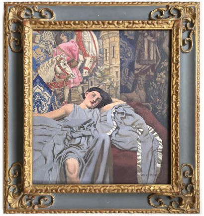 Raphaël DELORME (1885-1962) 


Jeune femme dans son intérieur



Huile sur panneau...