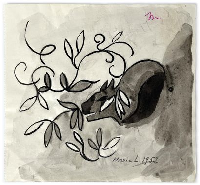 Marie LAURENCIN (1883-1951) 


Chien dans les fleurs, 1952



Encre de chine et aquarelle...