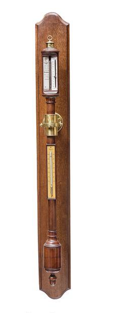null 
* Marine mercury barometer

mounted on a gimbal, divisions on ivory, mounted...