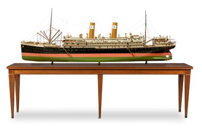  Shipowner's model The Cargo Asia in wood and metal built for the Compagnie maritime...