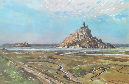 MARIN-MARIE (1901-1987), d'après 
Mont-Saint-Michel
Reproduction
24 x 34 cm (à v...