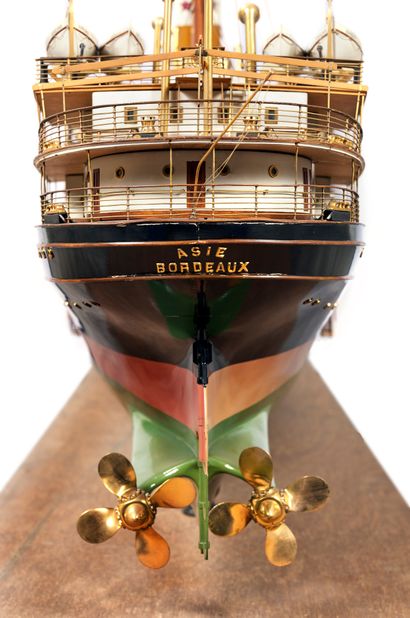  Shipowner's model The Cargo Asia in wood and metal built for the Compagnie maritime...