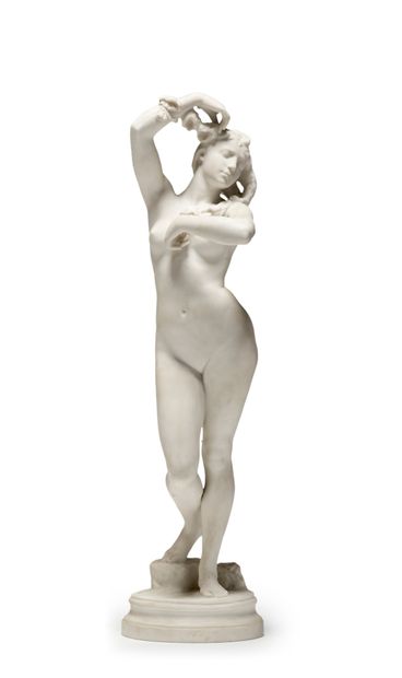 Charles VITAL-CORNU (1851-1927) pour SEVRES Sculpture en biscuit figurant une femme...