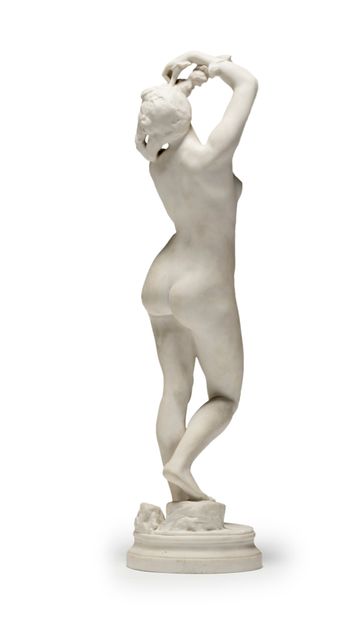 Charles VITAL-CORNU (1851-1927) pour SEVRES Sculpture en biscuit figurant une femme...