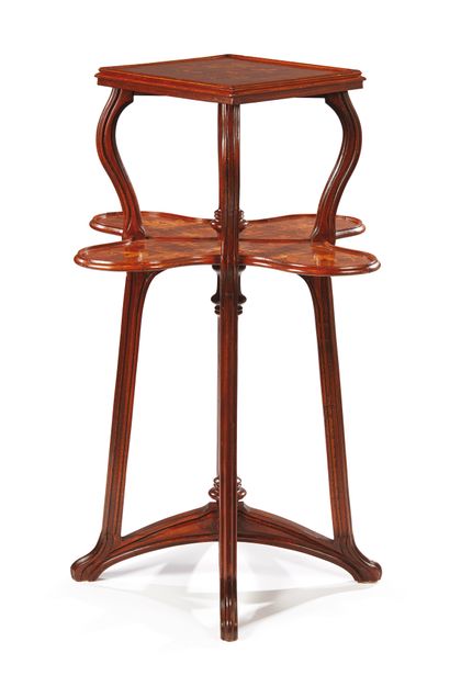 Eugène GAILLARD (1862-1932), dans le goût de 
Stained beechwood display stand with...