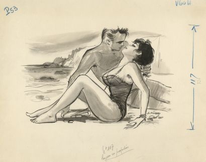 Georges PICHARD (1920-2003) Sans titre
Technique mixte sur papier pour ce dessin...