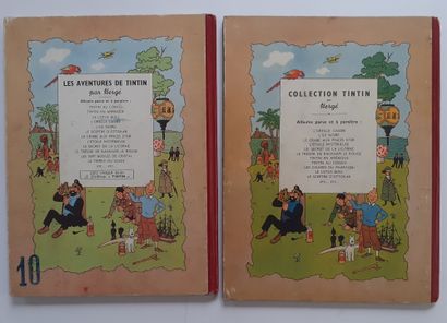 null Tintin - Set of 2 albums: Crab (B1, red back, 1947), Rackam (B3, 1947, name...