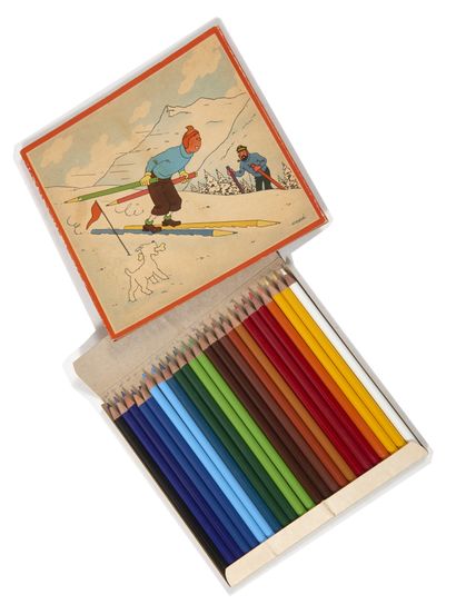 null Tintin - Boîte de crayons des années 50 (Germany) : Rarissime ancienne boîte...