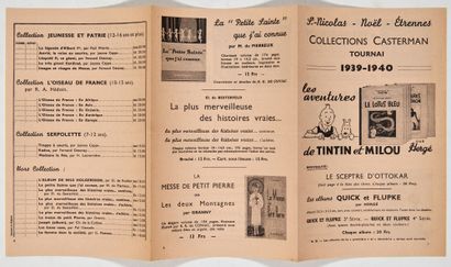 null Catalogue Etrennes Casterman 1939-1940 : Beautiful advertising leaflet with...