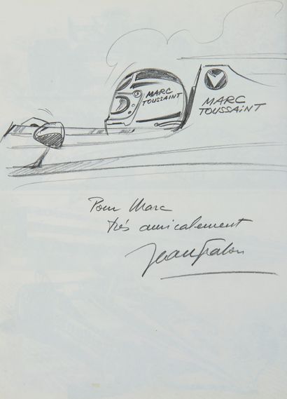Graton - dédicace : Michel Vaillant 51 with a drawing of Marc Toussaint driving his...