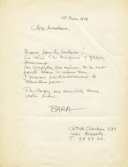 BARA (1923-2003) 
Cro-Magnon - Le monstre de la montagne



Feutre sur papier pour...