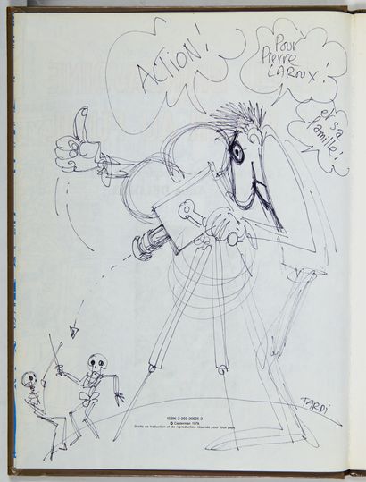 Tardi - Set of 3 dedications: Adèle Blanc-Sec le noyé à deux têtes (September 1985,...