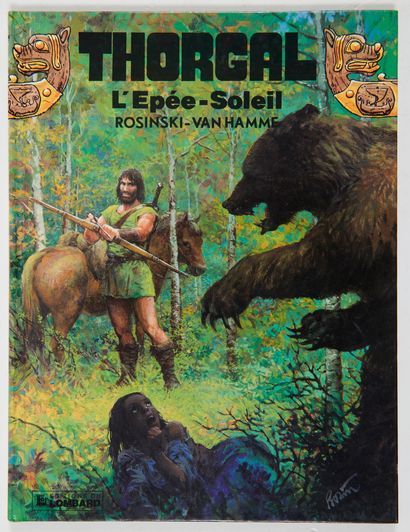 Rosinski - dédicace : Thorgal 18. First edition with a drawing of the hero. Very...