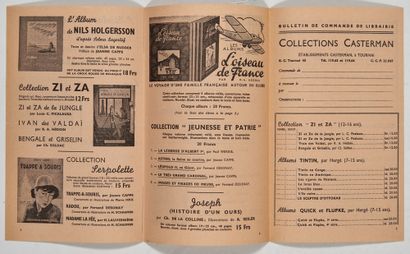 null Catalogue Etrennes Casterman 1939-1940 : Beautiful advertising leaflet with...