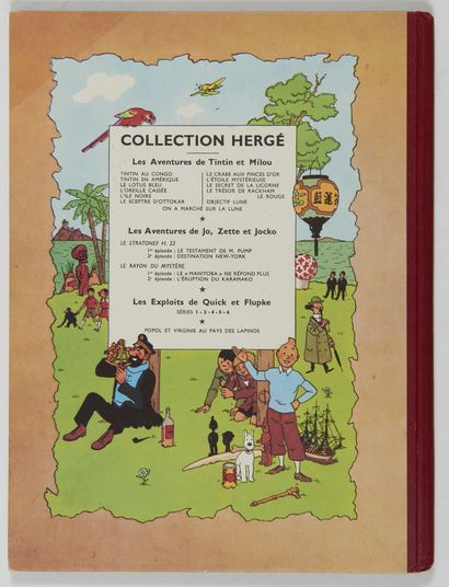 null Tintin - On a marché sur la lune : Edition originale française. Rare album en...