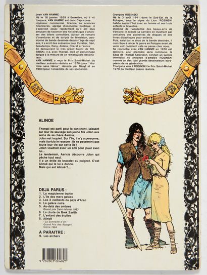 Rosinski - dédicace : Thorgal 8, First edition with a superb full page drawing of...