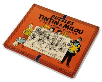 null Tintin - Puzzle Dubreucq Le lotus Bleu : Exceptionnel puzzle de 60 pièces jamais...