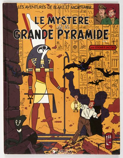 Jacobs - dédicace : Le mystère de la grande pyramide I (1986) with four lines of...