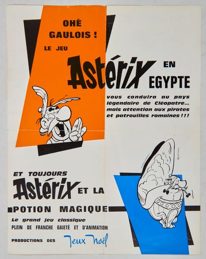null Tintin/Astérix - Publicité pour les jeux Noel : Superbe folder reprenant au...