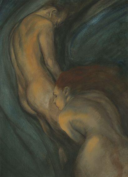Alexis LEMOINE (né en 1971) Untitled
Acrylic on canvas.
39,4x28,4 cm.