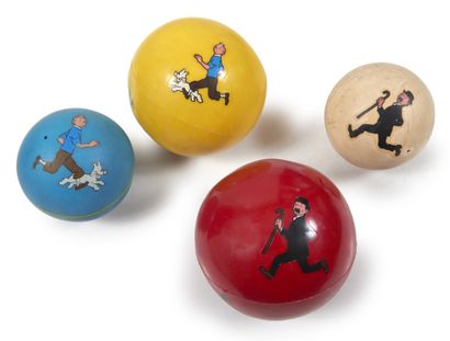 Tintin - Set of 4 balls : Vinyl balls offered...