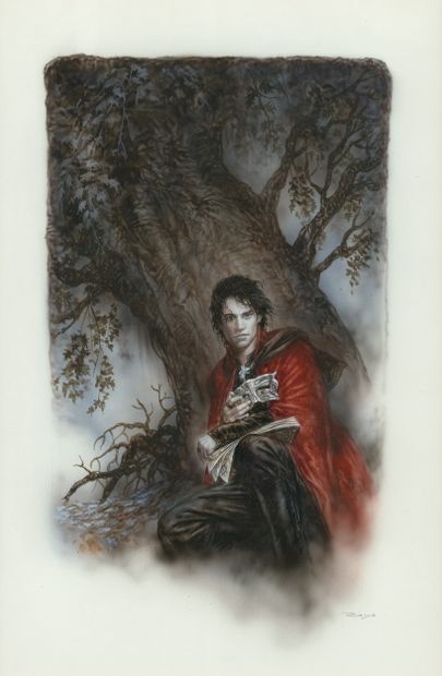 LUIS ROYO Subversive prince
Coloured inks on paper.
Signed lower right, 24,5x15,5...