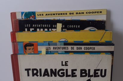 DAN COOPER - Set of 5 albums (+ 2 dedications): Triangle bleu (French EO with dot,...