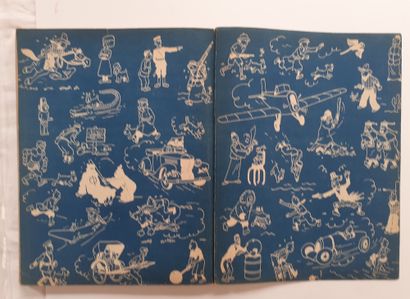 null Tintin B&W - The Black Island : Unmounted interior (so with endpapers) of the...