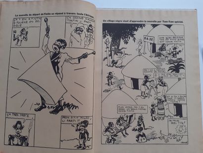 null Tintin B&W - In the Congo : First edition (5th mile) green cloth back. The 4th...