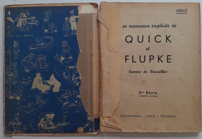 null Quick and Flupke B&W - 3rd series : Dark blue endpapers, 4th plate missing....