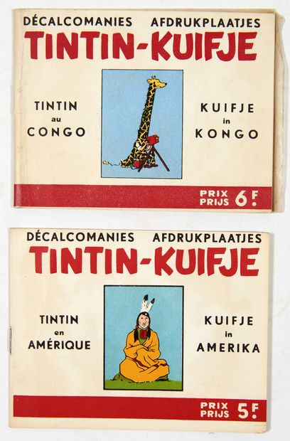 Decals - Set of 2 booklets : Tintin in Congo...