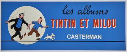 null Tintin/Martine - Plaque en carton : Plaque publicitaire (19 x 49 cm) éditée...