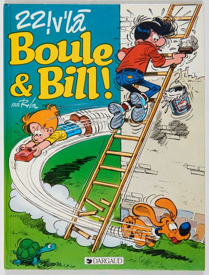 Roba - dédicace : Boule and Bill 22. First edition with a drawing of Bill. Very good...