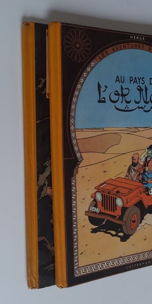 null Tintin - Ensemble de 2 albums: Temple du soleil, Au pays de l'Or noir. Editions...