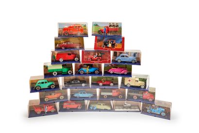 null Tintin - Set of 44 vehicles : Single and double vehicles in their original boxes...