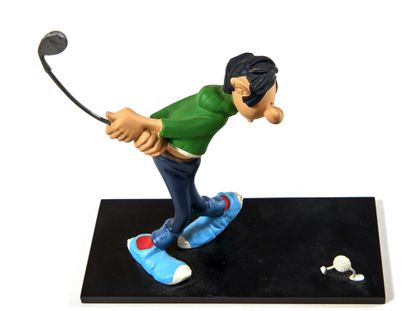 Gaston Golfeur - Leblon-Delienne : Figurine representing Gaston with a golf club...