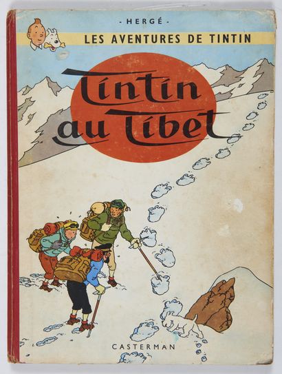 Hergé/Tchang - dédicaces : Tintin in Tibet. Belgian first edition with the signatures...