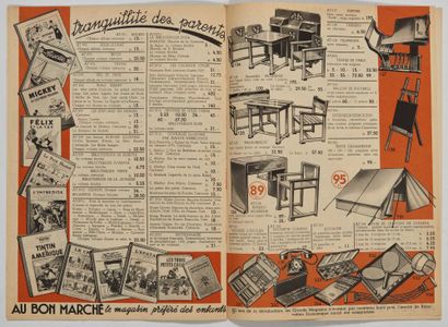 null Tintin - Catalogue Au Bon Marché 1936 : Magnificent illustrated catalogue with...