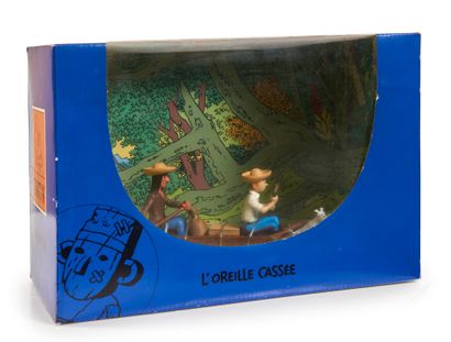 null Tintin/Moulinsart - Set of 5 dioramas : The Black Island, Coke and Stock, The...