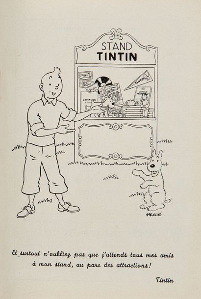 null Tintin - Advertising : Extremely rare program of the fancy-fair of the St Boniface...