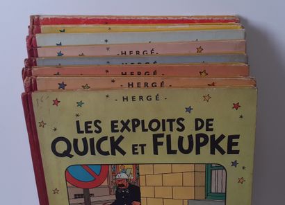 null Quick et Flupke - Ensemble de 8 albums : 1 (EO), 2 (B4), 3 (EO), 4 (EO), 5 (EO),...