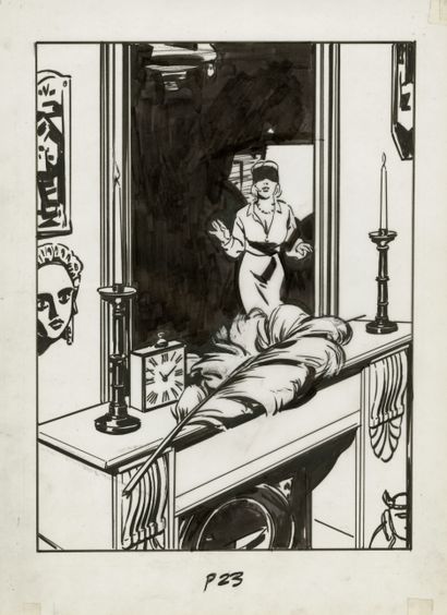 Alex VARENNE (1939-2020) Sans titre
Encre de Chine sur calque.
32,8x24,2 cm.