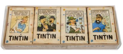 Tintin soaps : Set of 4 soaps with the effigy...